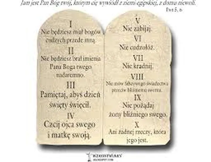 10 przykazań bożych w Biblii