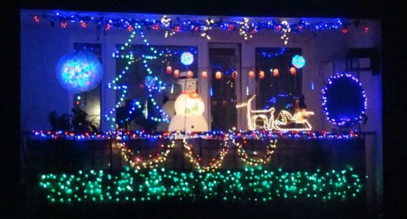 Przytulny balkon na święta